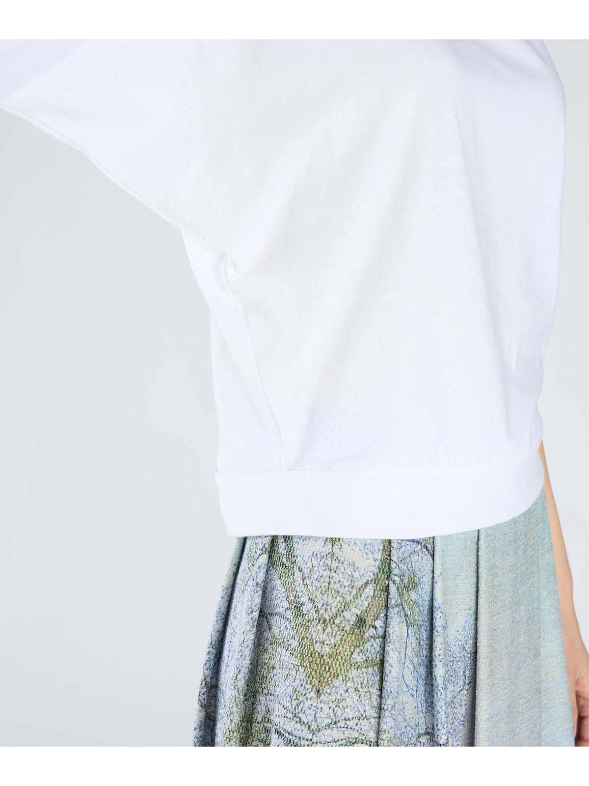 FEMME ウィメンズ 【Outlet】コットン 五分袖 Tシャツ "Davida" ホワイト