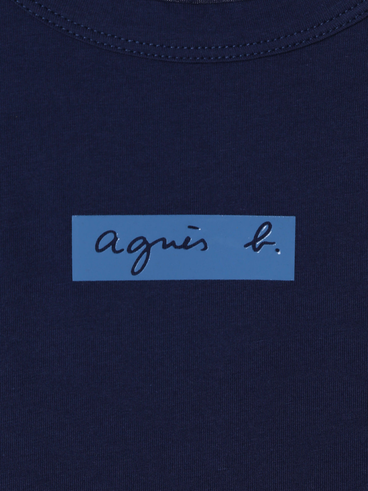 ENFANT ユニセックス キッズ ボックスロゴ プリント コットン 半袖 Tシャツ "Domi" ネイビー