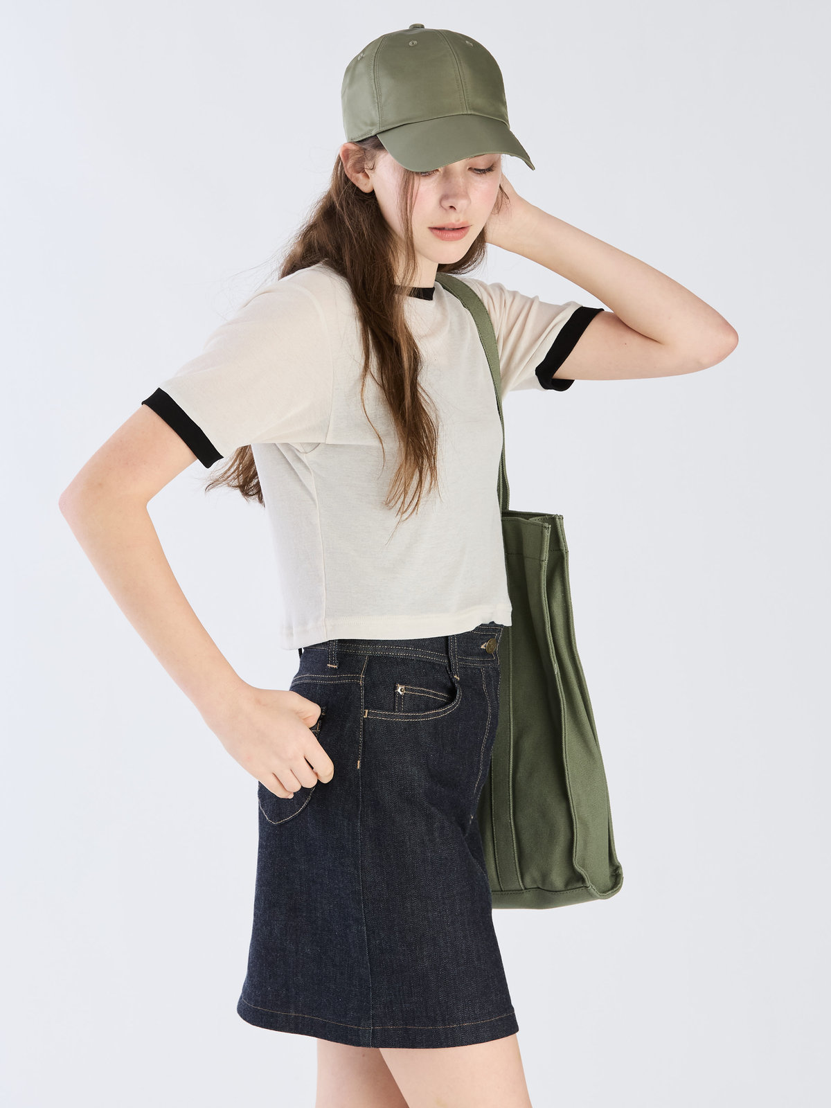 To b. by agnès b. 【Outlet】シアー コットン 半袖 リンガーTシャツ ホワイト