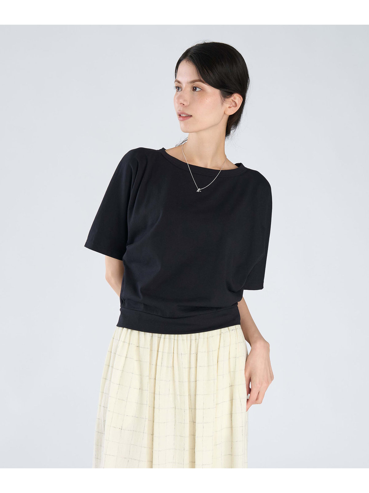 FEMME ウィメンズ 【Outlet】コットン 五分袖 Tシャツ "Davida" ブルー系その他