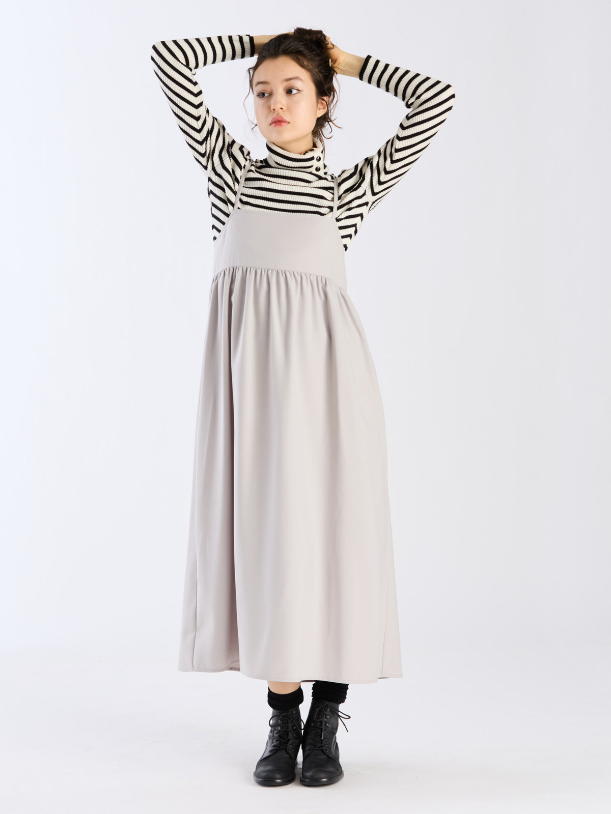 To b. by agnès b. 【Outlet】ニューストラップドレス ライトグレー