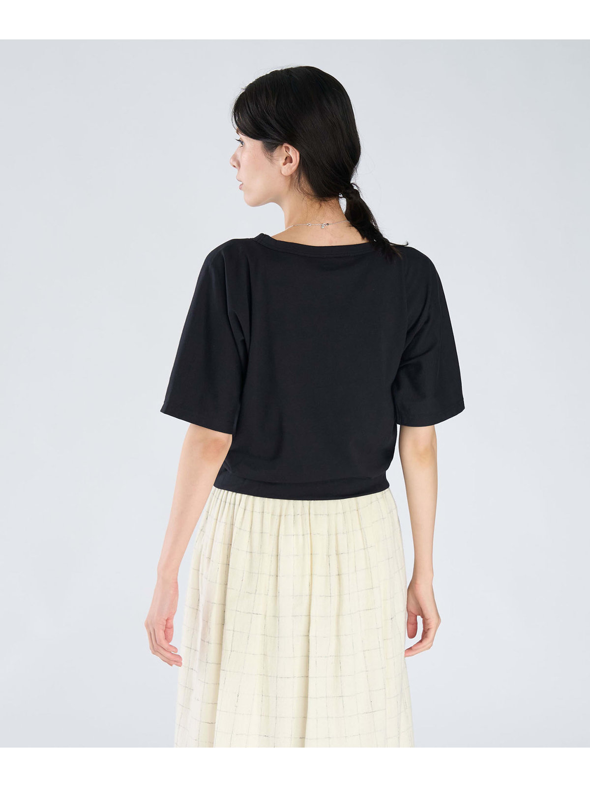 FEMME ウィメンズ 【Outlet】コットン 五分袖 Tシャツ "Davida" ブルー系その他