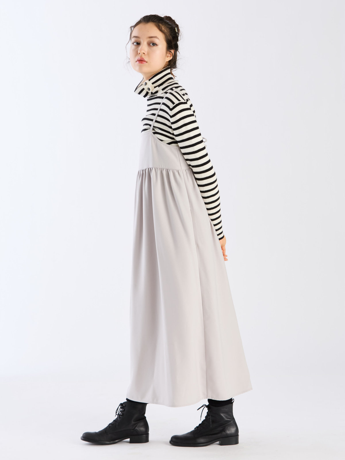 To b. by agnès b. 【Outlet】ニューストラップドレス ライトグレー