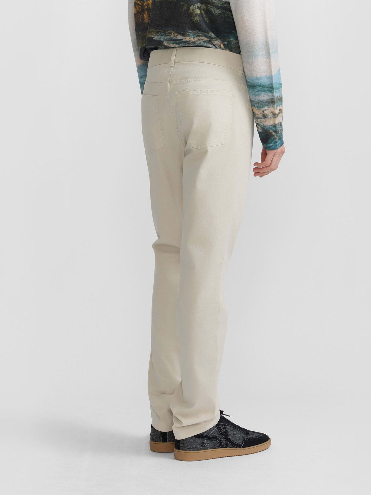 HOMME メンズ メンズ コットン ギャバジン スリム パンツ ”Iggy” ベージュ