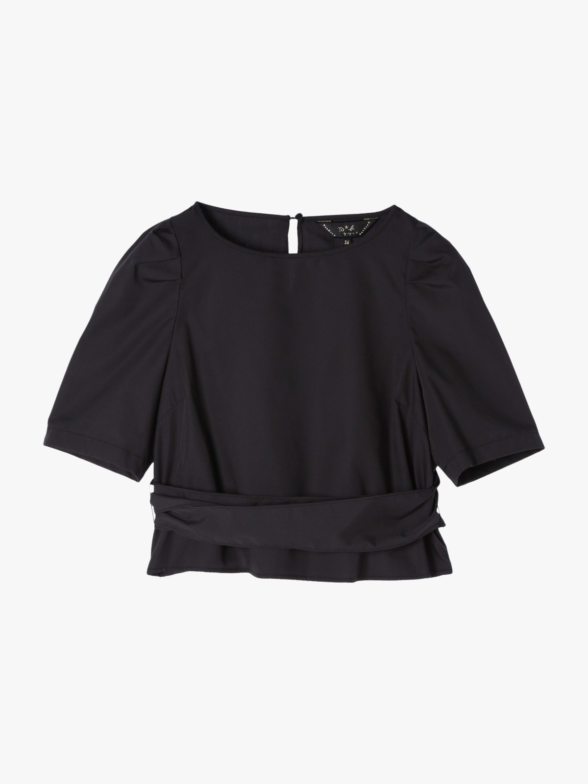 To b. by agnès b. 【Outlet】リボンブラウスプルオーバー ブラック
