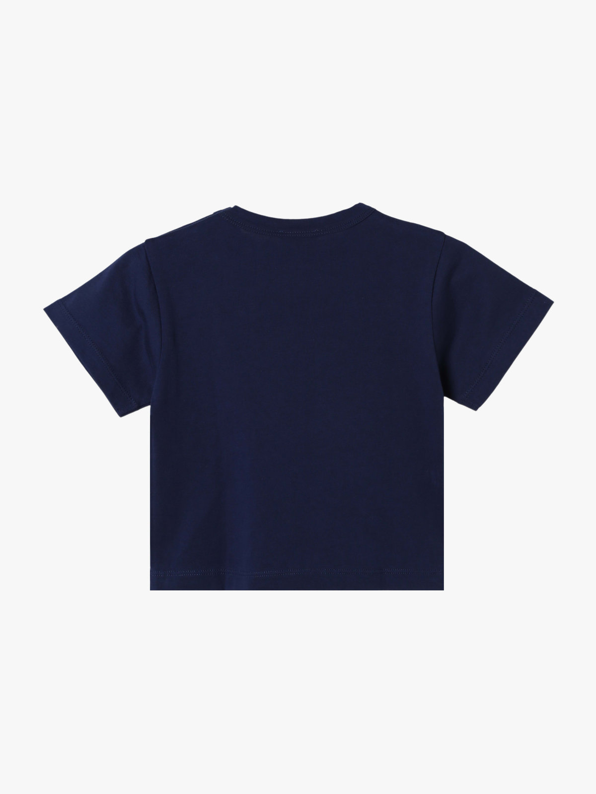 ENFANT ベビー ベビー ボックスロゴ プリント コットン 半袖 Tシャツ "Domi" ネイビー