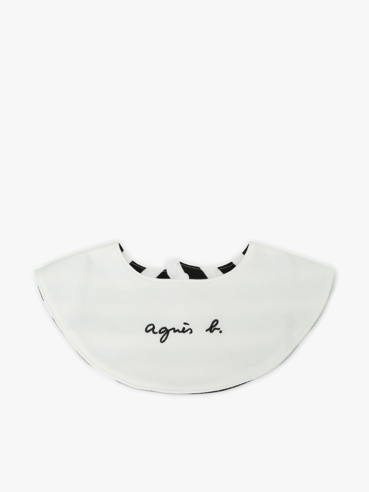 ENFANT ベビー ベビー ロゴ スタイ ホワイト×ブラック