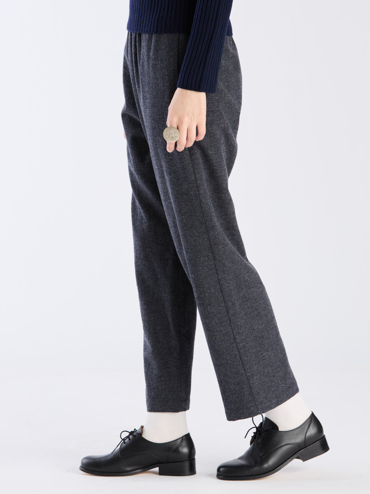 FEMME ウィメンズ 【Outlet】UBJ0 PANTALON パンツ グレー×ブラック