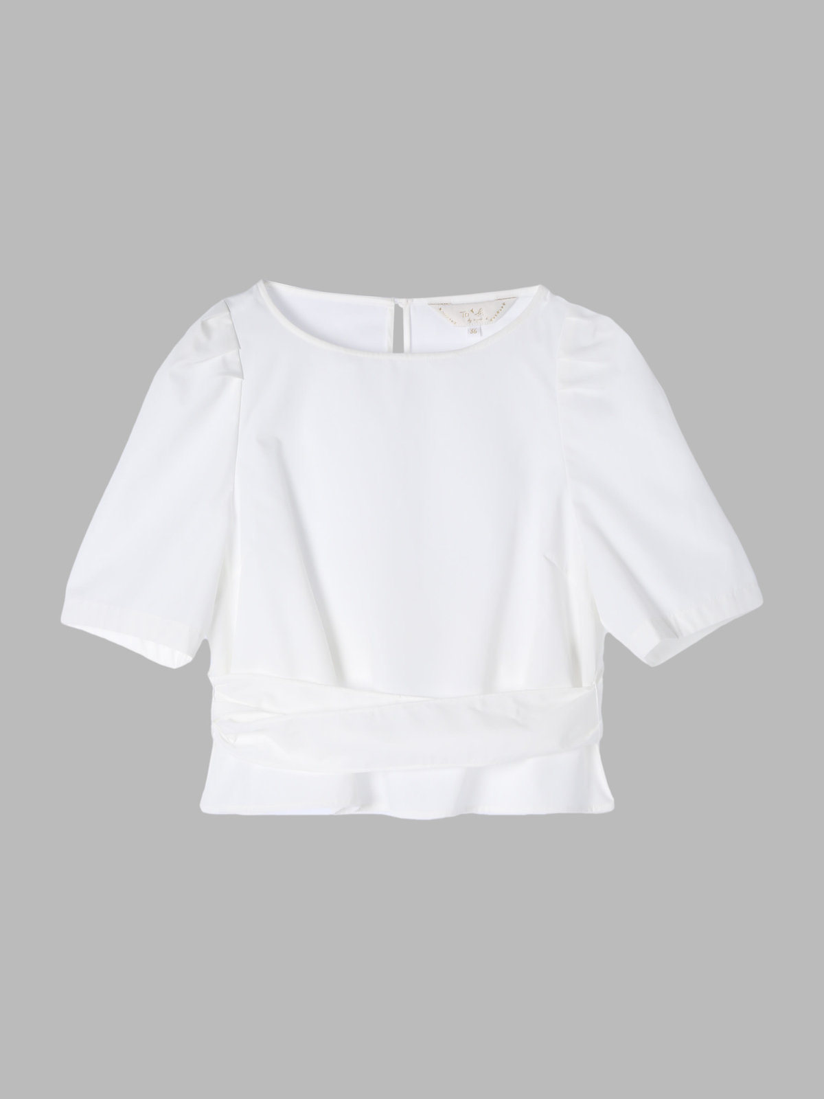 To b. by agnès b. 【Outlet】リボンブラウスプルオーバー オフホワイト