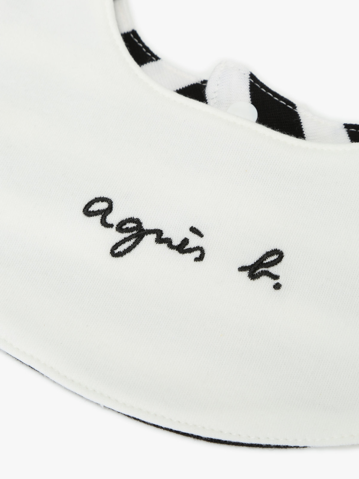 ENFANT ベビー ベビー ロゴ スタイ ホワイト×ブラック