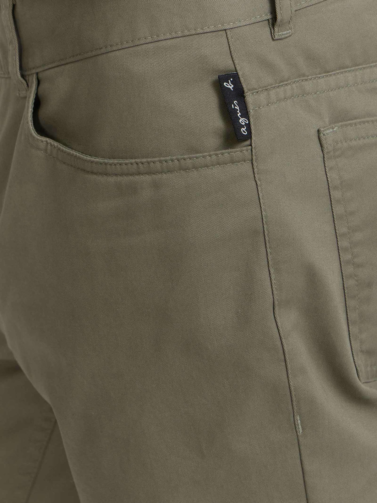 HOMME メンズ メンズ コットン ギャバジン スリム パンツ ”Iggy” カーキ