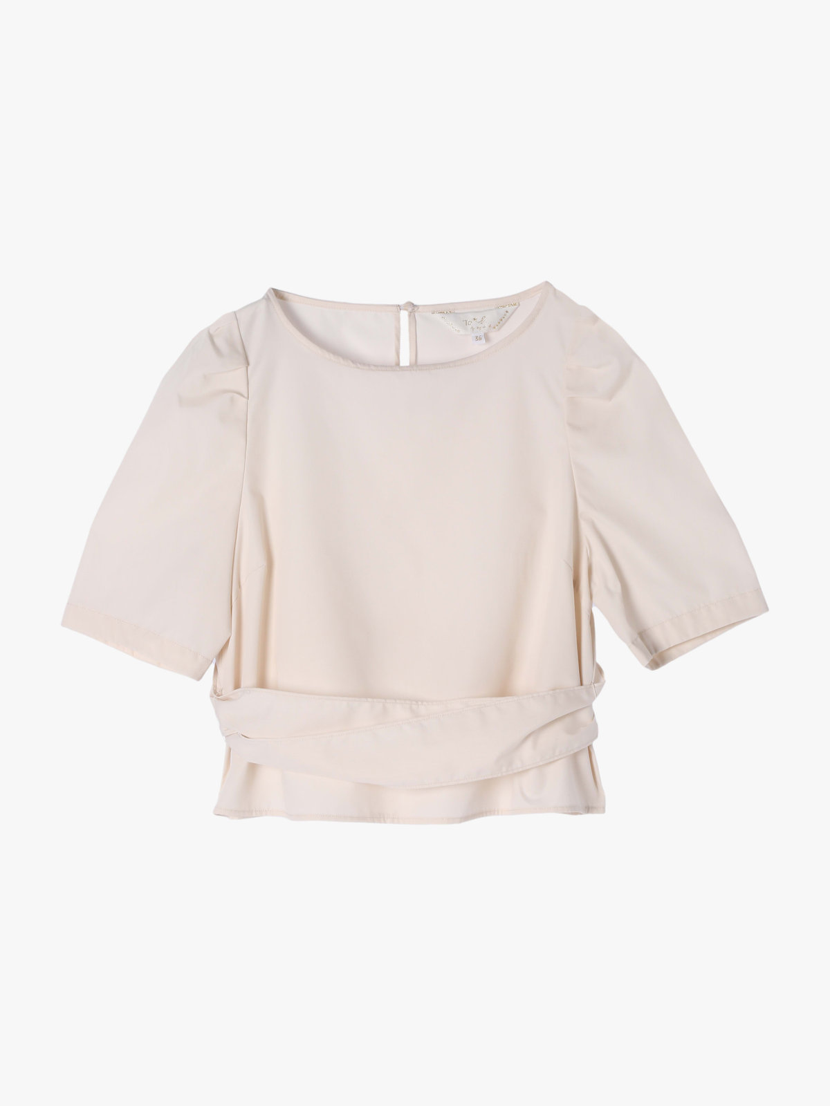 To b. by agnès b. 【Outlet】リボンブラウスプルオーバー ホワイト