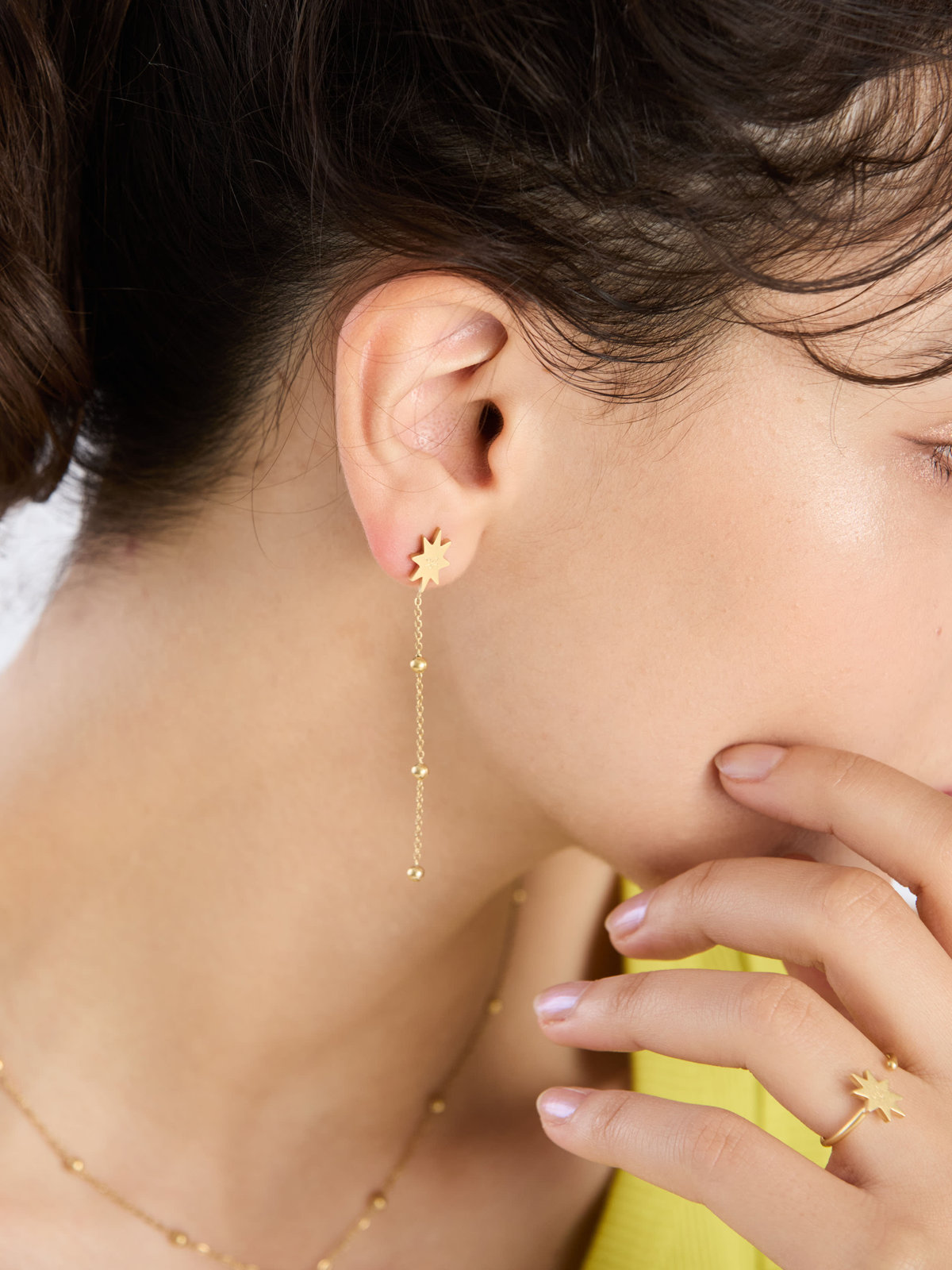 To b. by agnès b. スター ピアス ゴールド