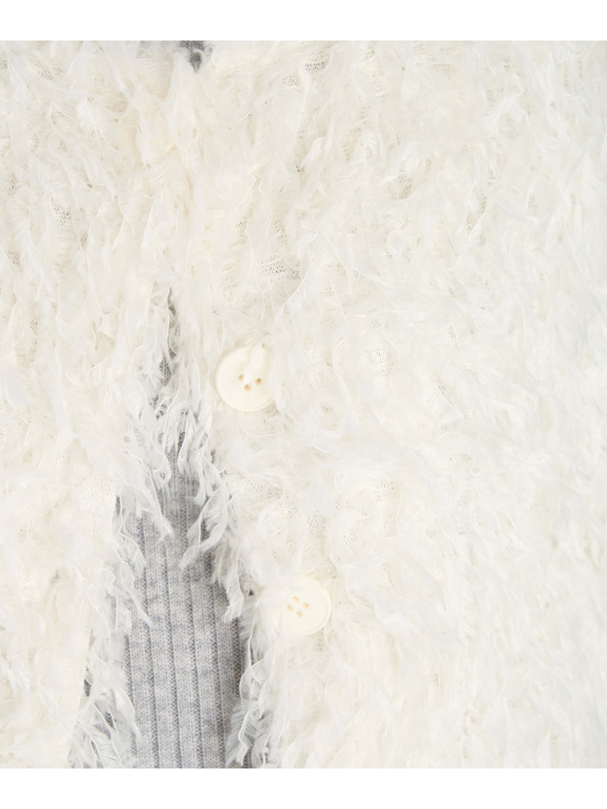 To b. by agnès b. 【Outlet】ファンシー ヤーン ベスト ホワイト