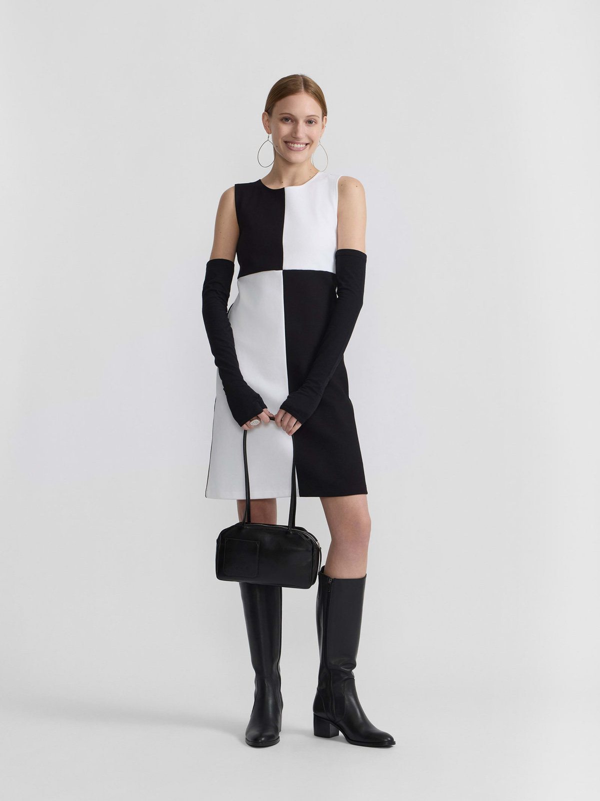 FEMME ウィメンズ コットン ジャージー ノースリーブ ワンピース ”Alexandrie” ブラック