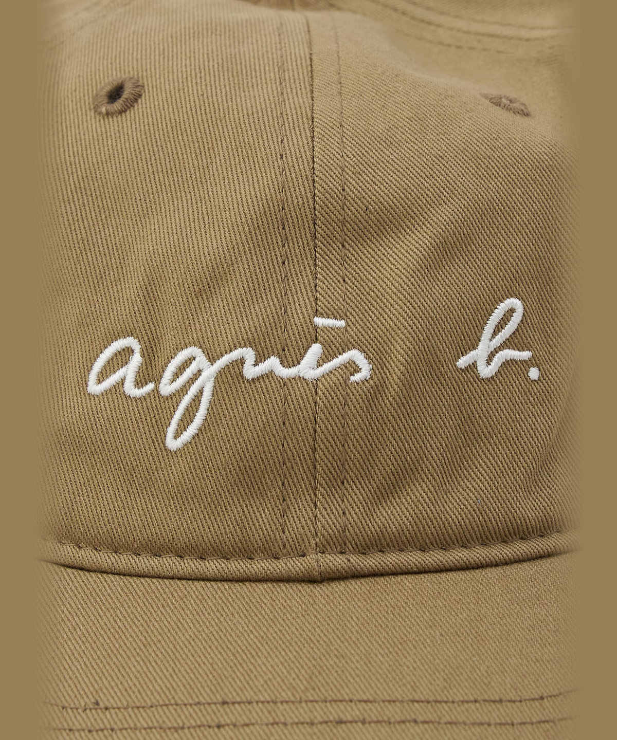HOMME メンズ メンズ ロゴ刺繍 コットン キャップ ベージュ