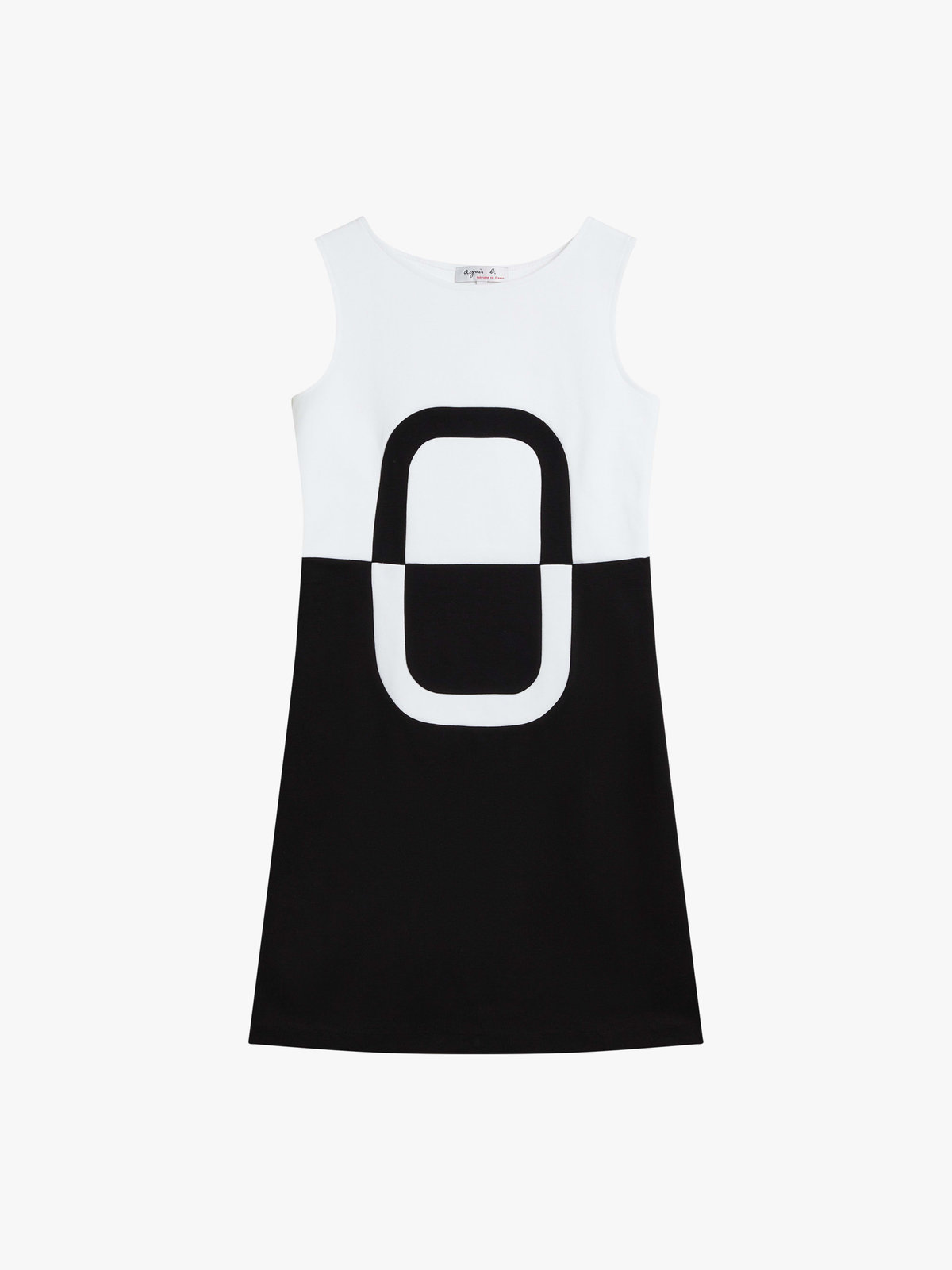 FEMME ウィメンズ コットン ジャージー ノースリーブ ワンピース ”O” ブラック