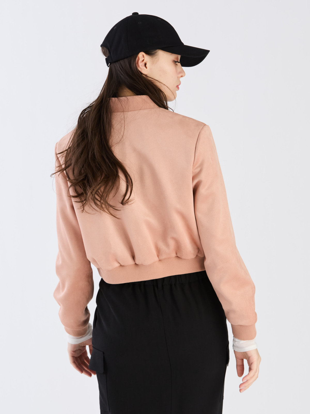 To b. by agnès b. 【Outlet】スエードライクブルゾン ピンク