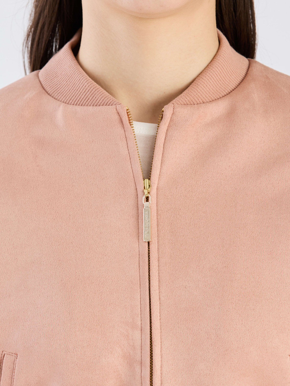 To b. by agnès b. 【Outlet】スエードライクブルゾン ピンク