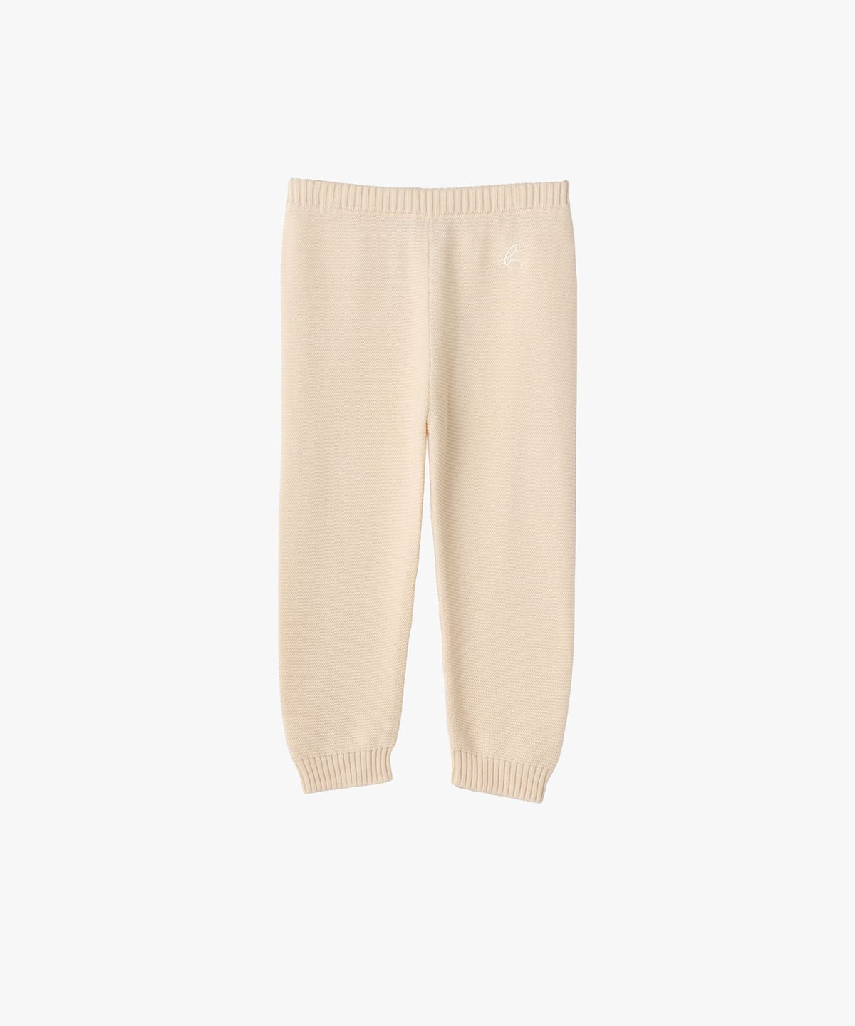 ENFANT ベビー ベビー "b." ロゴ コットン フルレングス パンツ ホワイト