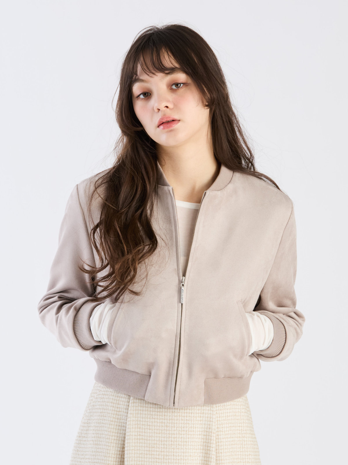 To b. by agnès b. 【Outlet】スエードライクブルゾン グレー系その他