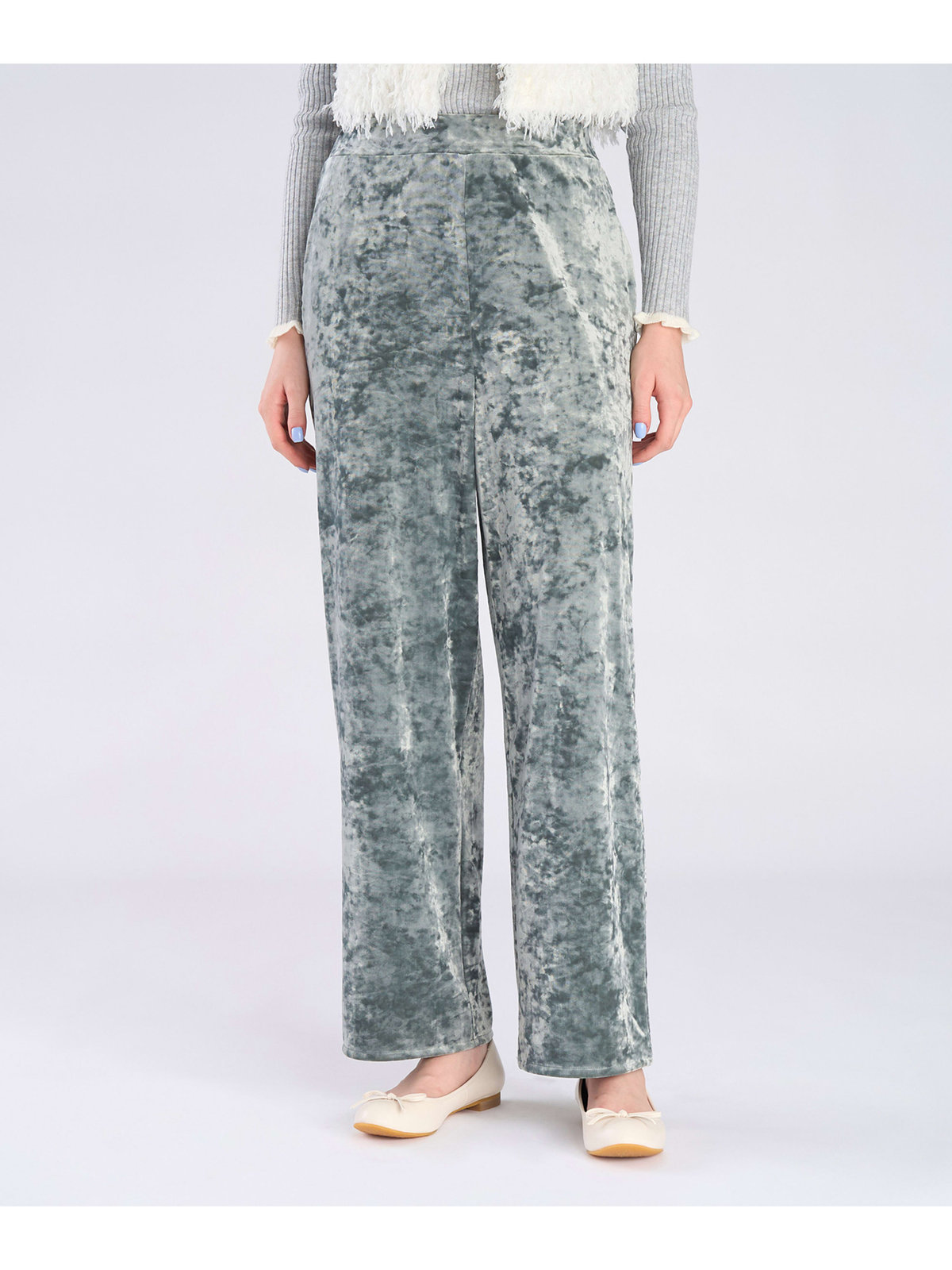 To b. by agnès b. 【Outlet】ベロア ジャージー パンツ グリーン系その他