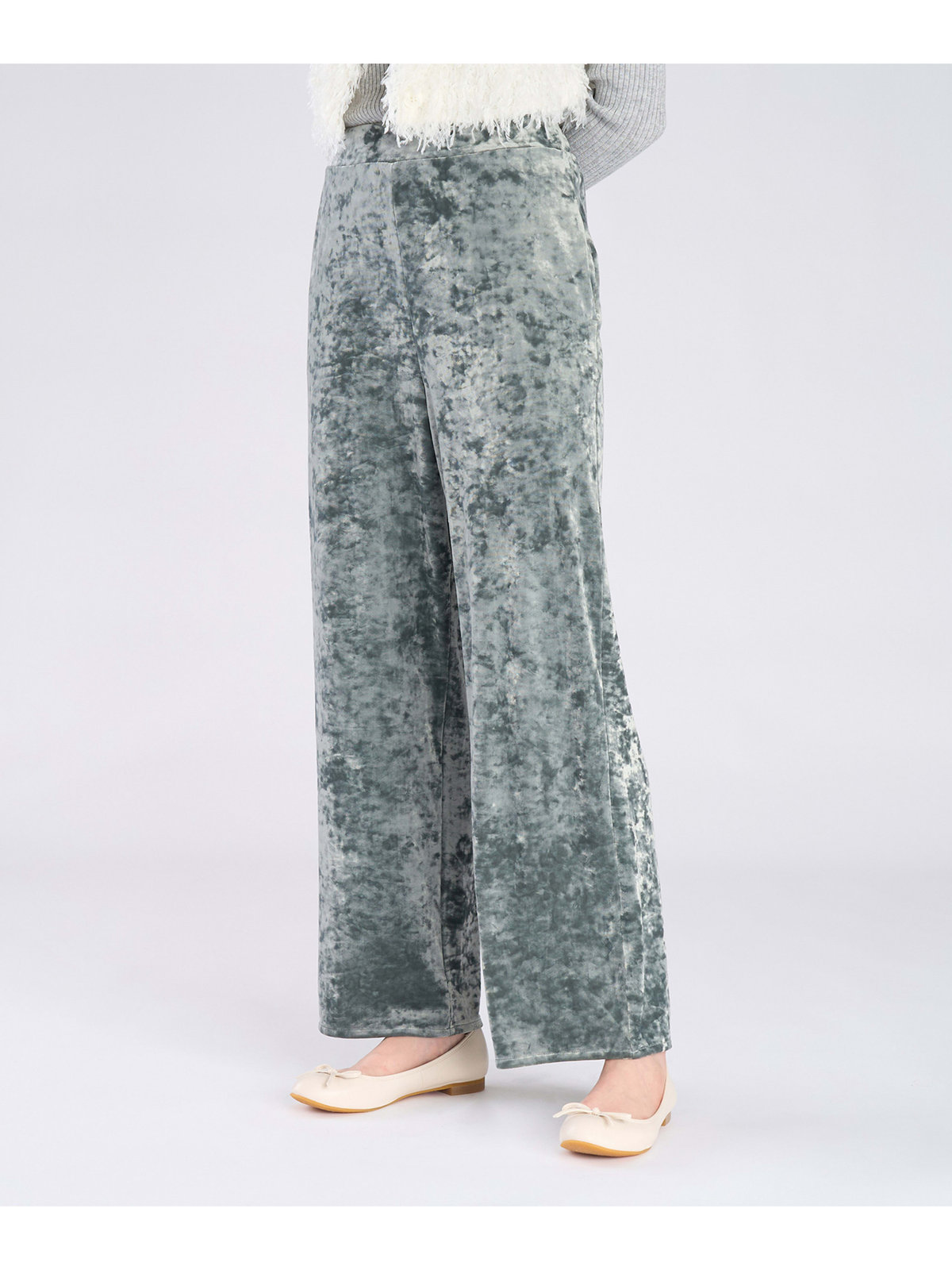 To b. by agnès b. 【Outlet】ベロア ジャージー パンツ グリーン系その他