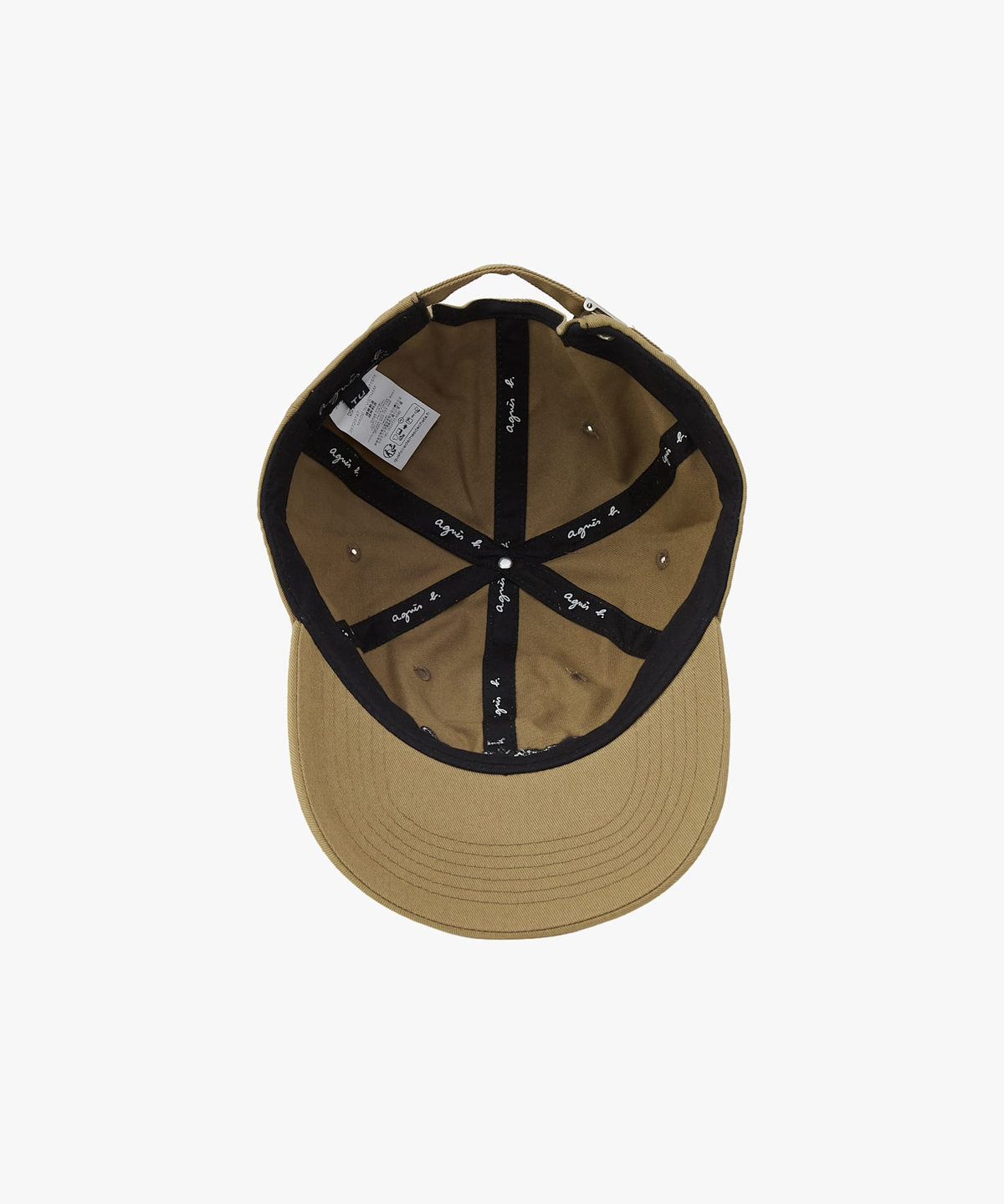 HOMME メンズ メンズ ロゴ刺繍 コットン キャップ ベージュ