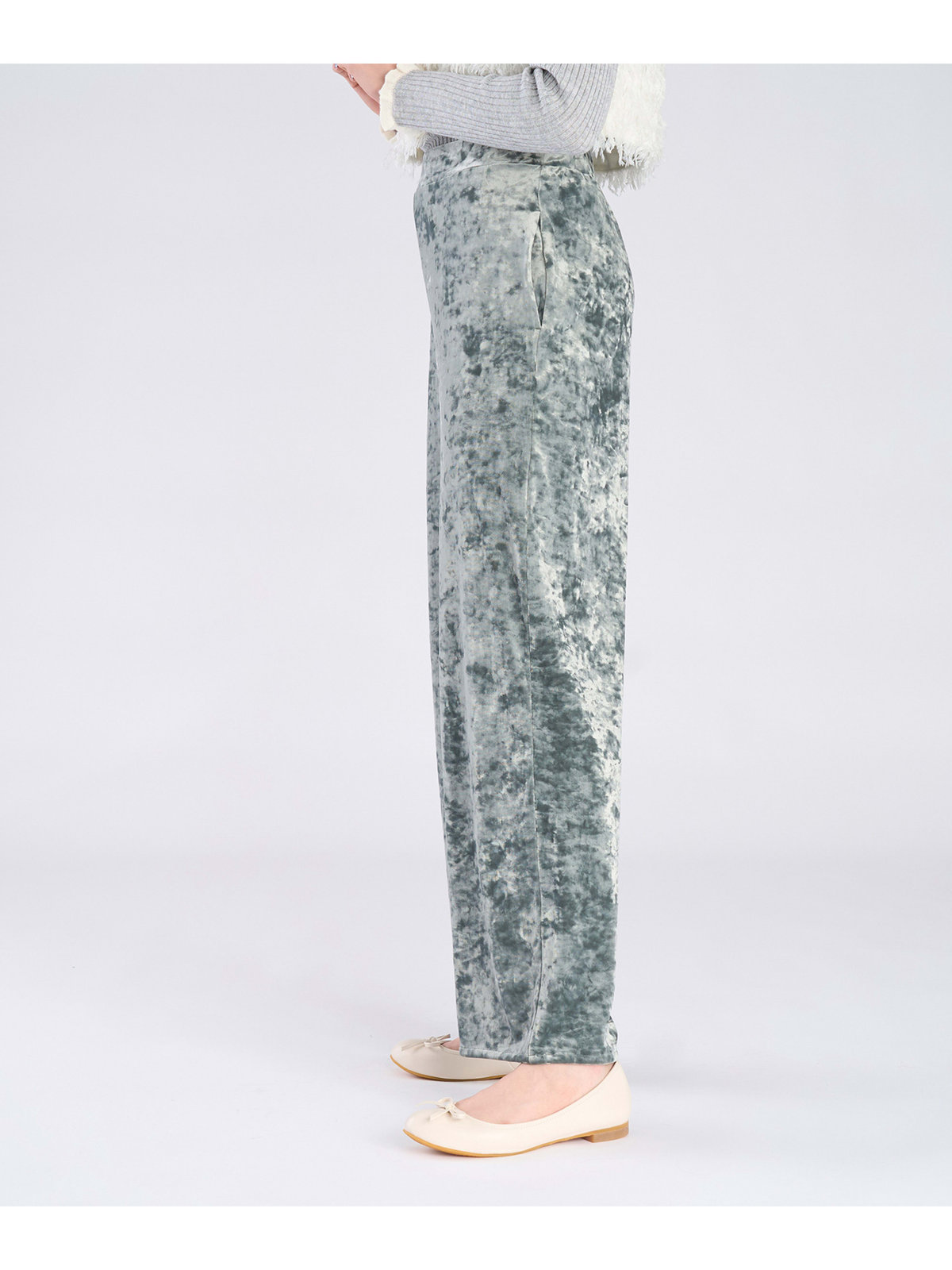 To b. by agnès b. 【Outlet】ベロア ジャージー パンツ グリーン系その他