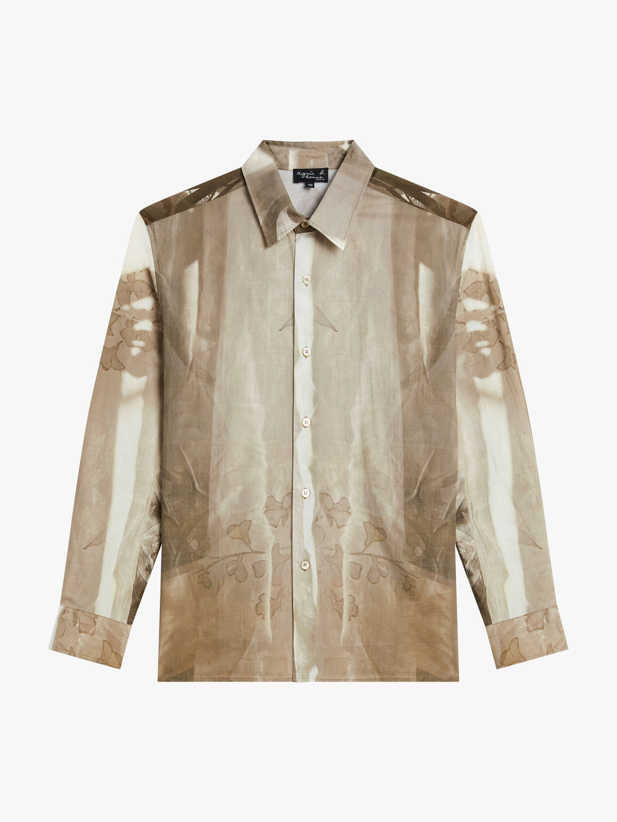 HOMME メンズ メンズ フォトプリント コットン 長袖 シャツ "Ombres" マルチ