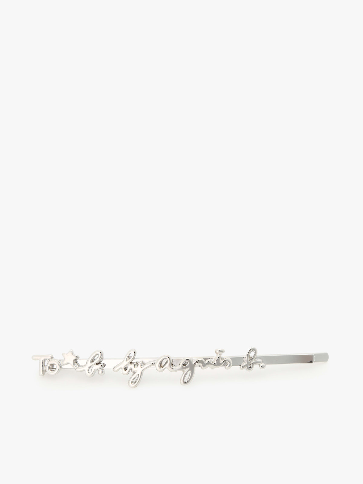 To b. by agnès b. ロゴ ヘアピン グレー