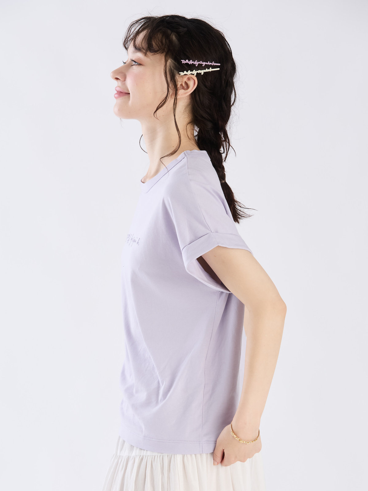 To b. by agnès b. マカロンロゴTシャツ パープル系その他