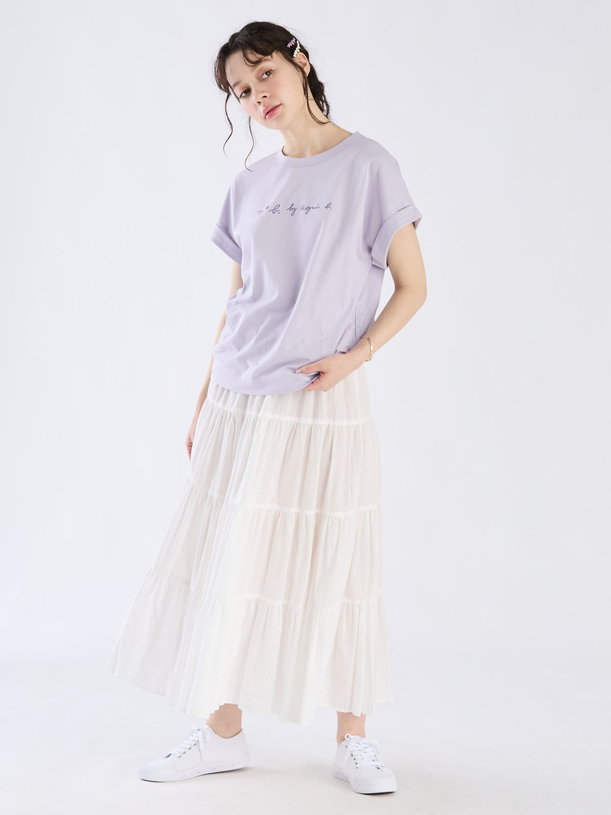 To b. by agnès b. マカロンロゴTシャツ パープル系その他