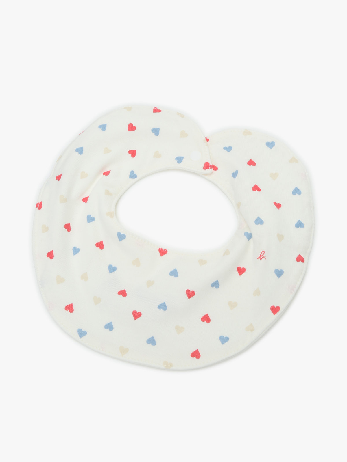 ENFANT ベビー ベビー ロゴ 刺繍 マルチカラー コットン リバーシブル スタイ ホワイト