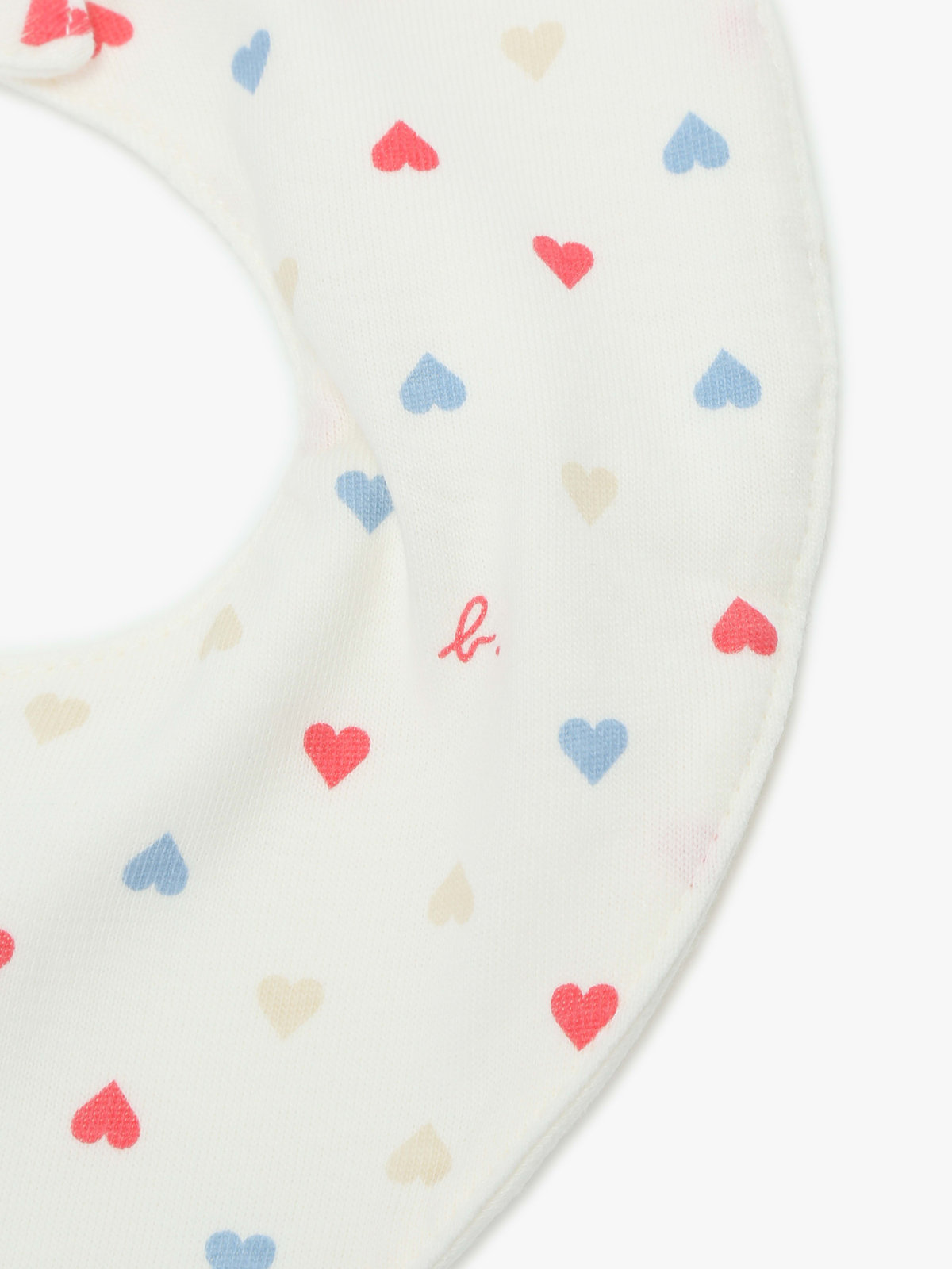 ENFANT ベビー ベビー ロゴ 刺繍 マルチカラー コットン リバーシブル スタイ ホワイト