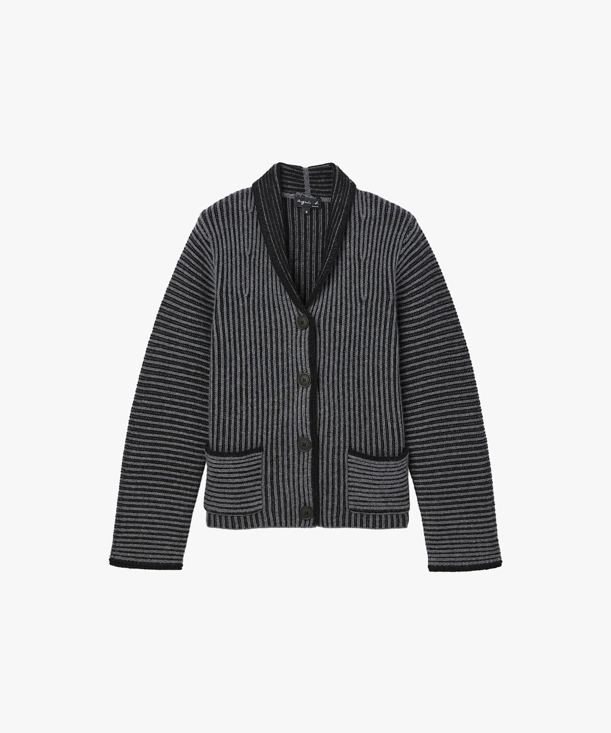 FEMME ウィメンズ リブ 長袖 ジャケット "Swinton" グレー
