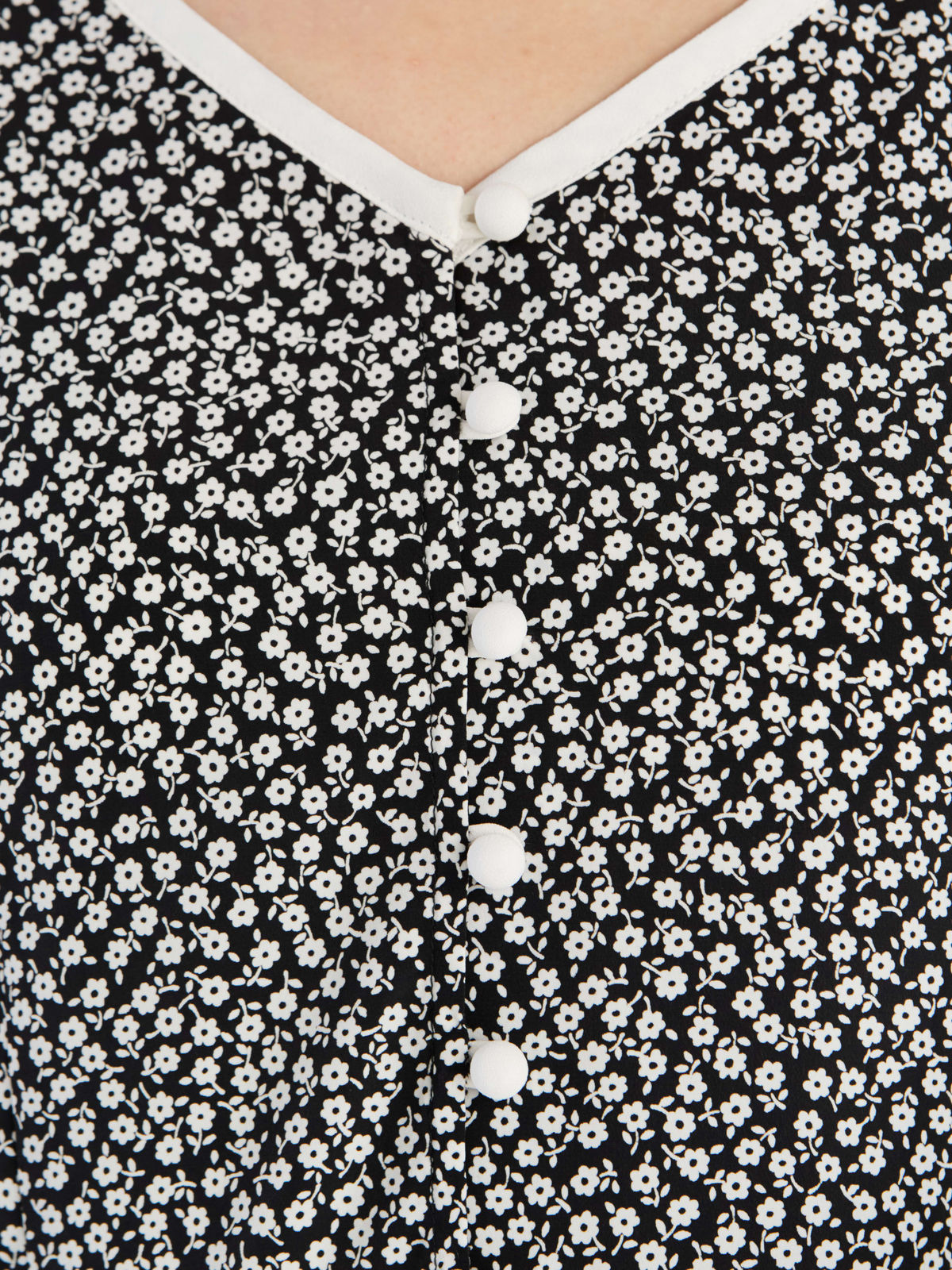 To b. by agnès b. 【Outlet】フラワープリント 半袖 ワンピース ブラック