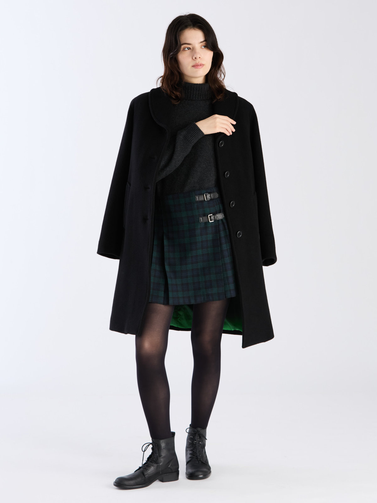 FEMME ウィメンズ 【Outlet】CAT5 JUPE キルトスカート グリーン