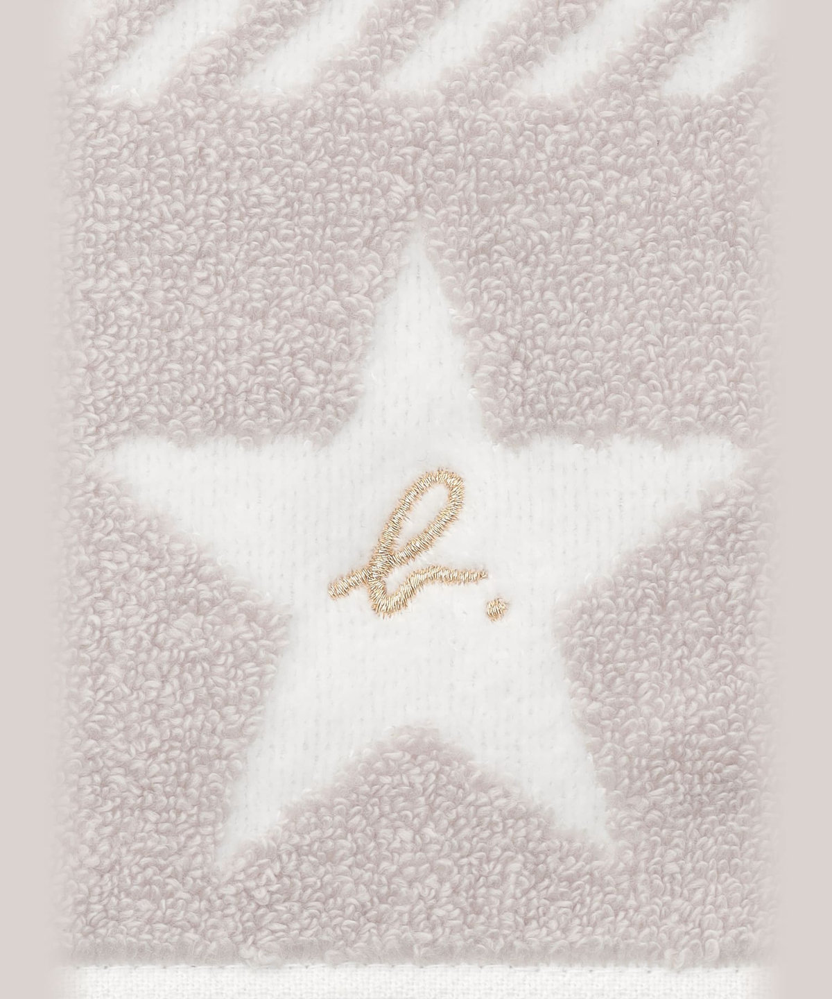 FEMME ウィメンズ "b."ロゴ スター ミニ タオルハンカチ グレー