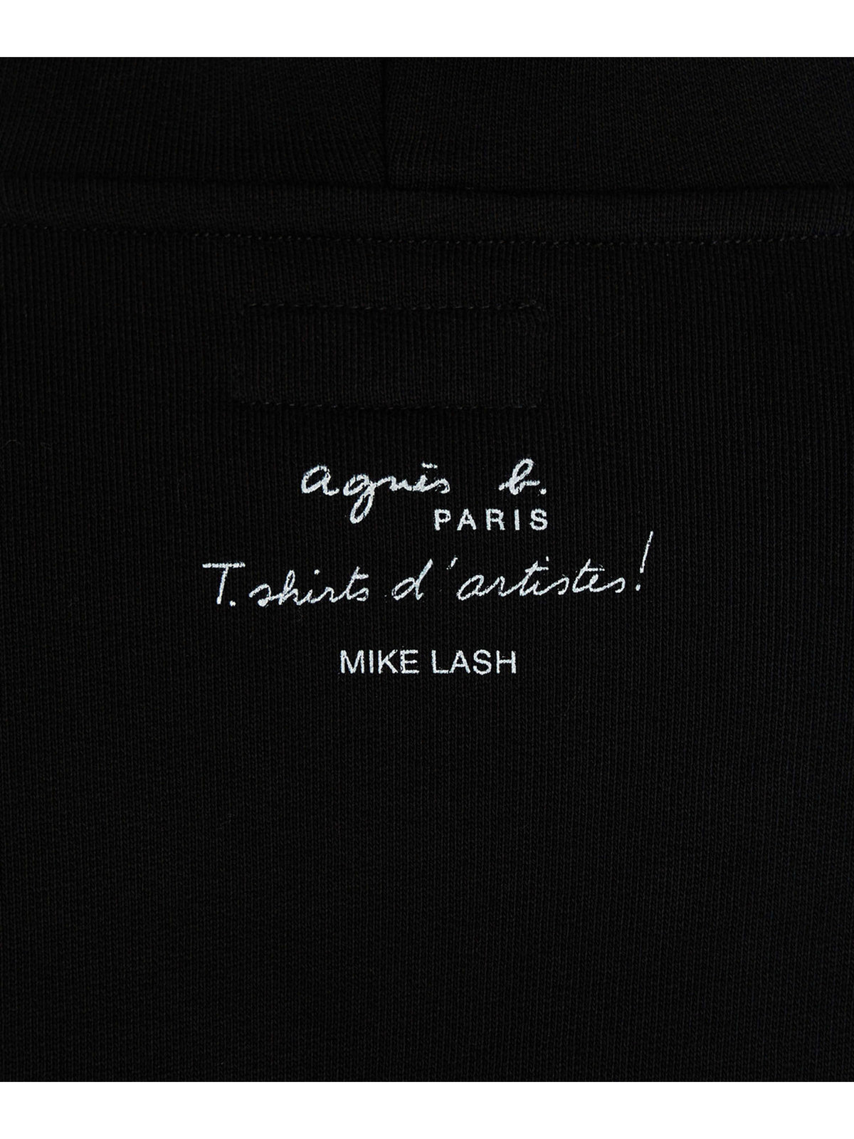 FEMME ウィメンズ プリント コットン 長袖 アーティスト スウェット ”Mike Lash” ブラック