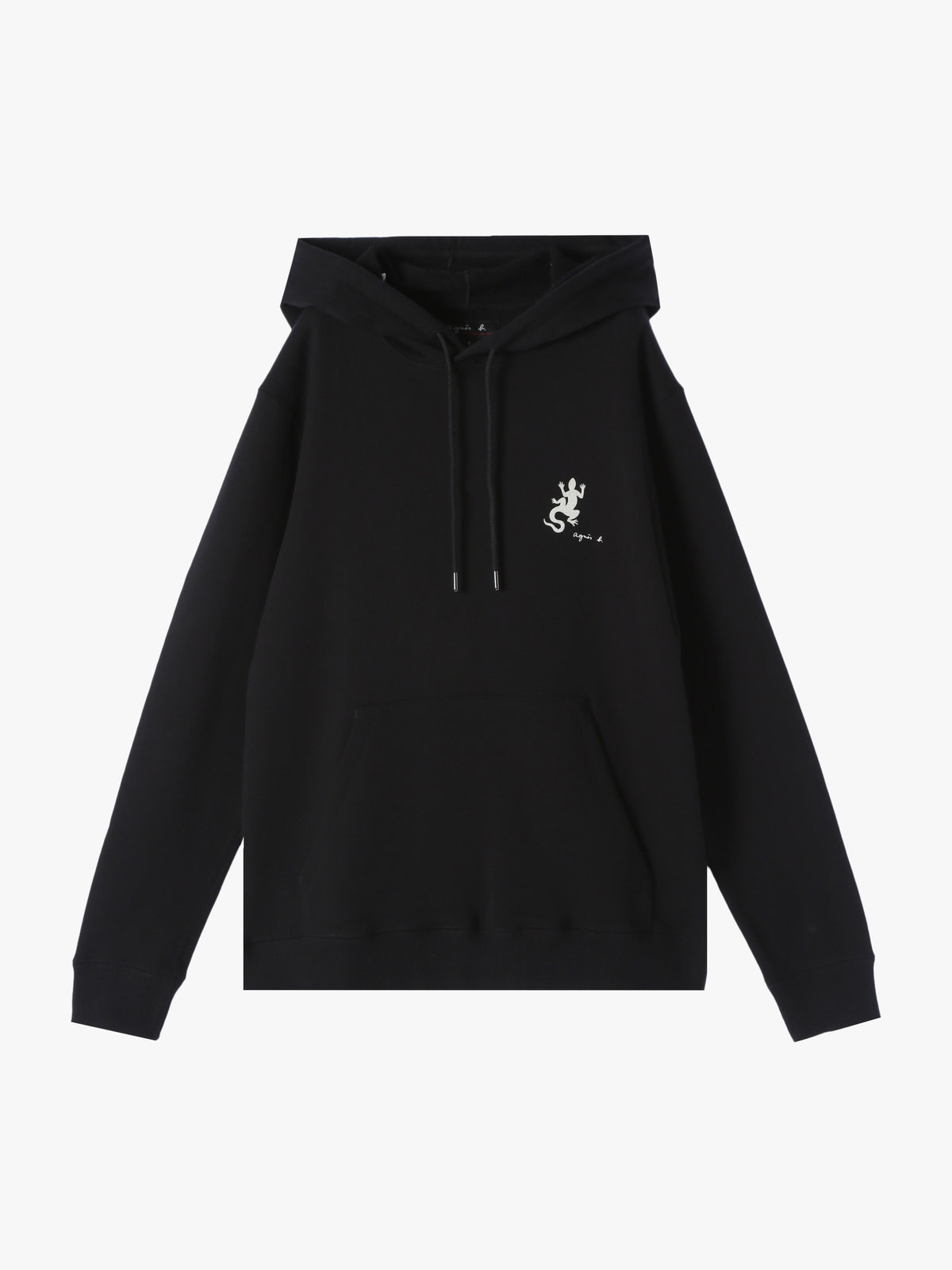 FEMME ウィメンズ アイコニック プリント コットン スウェット フーディ ”Lezard” ブラック