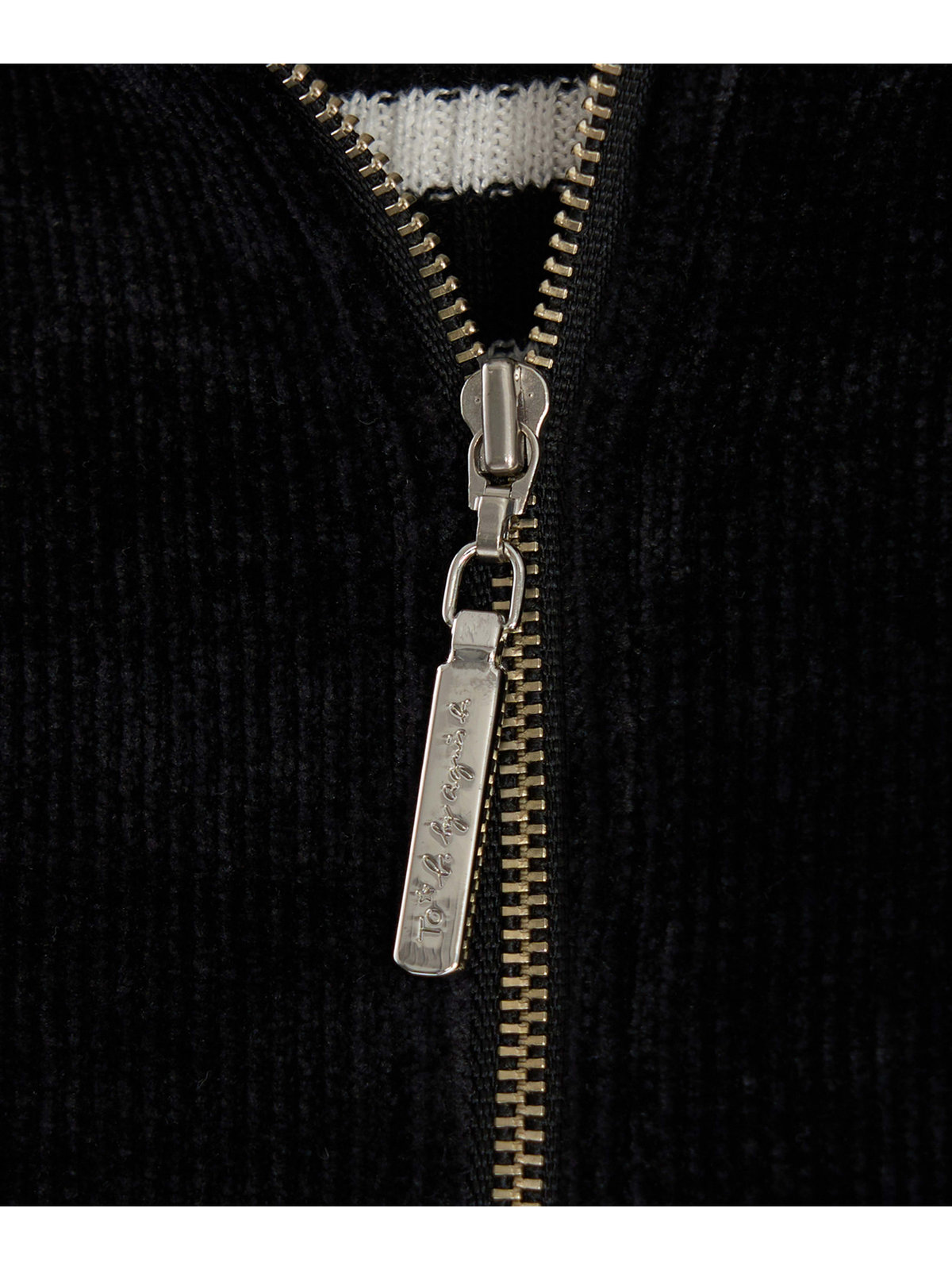 To b. by agnès b. 【Outlet】モールヤーン スタンドカラー ジップ ブルゾン ブラック