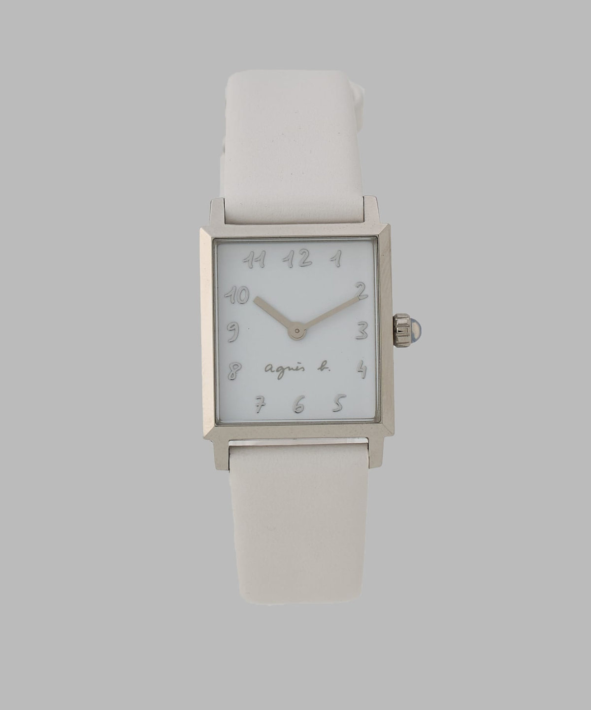 FEMME ウィメンズ ホワイト レザー スクエア ウォッチ "Marcello" ホワイト