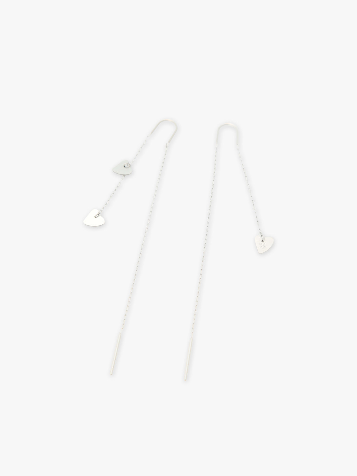 To b. by agnès b. 【Outlet】ダングリングハートピアスイヤリング シルバー