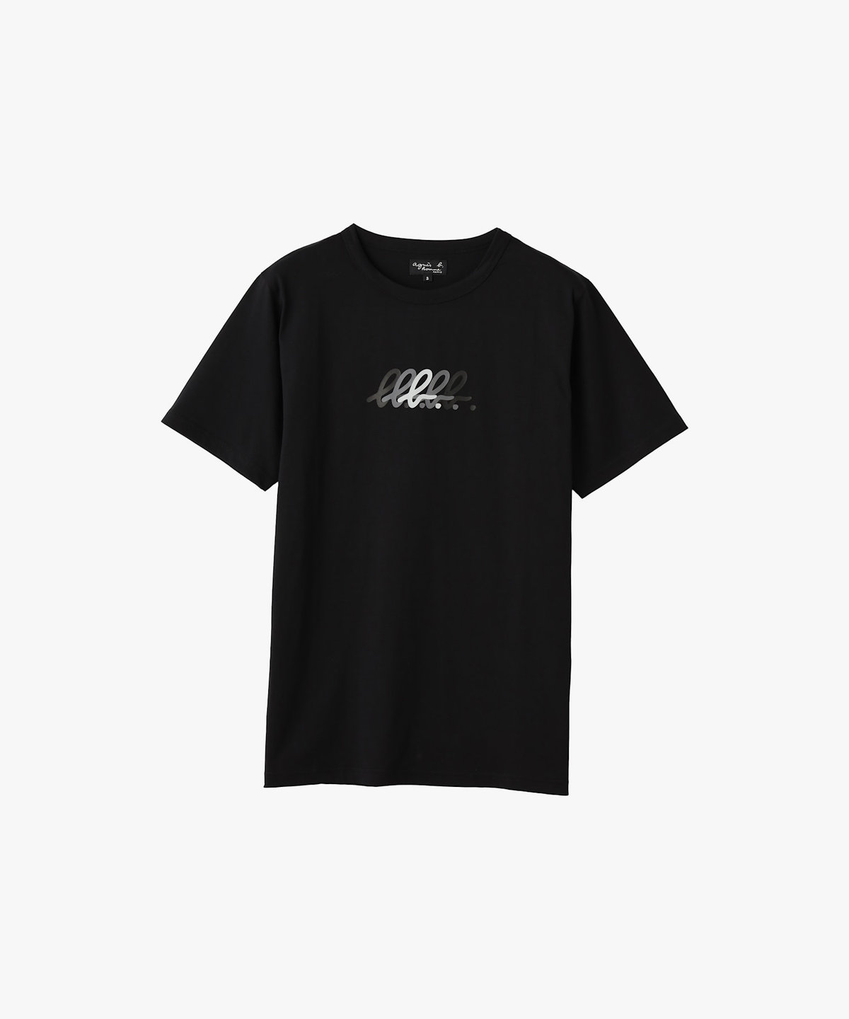 HOMME メンズ メンズ "b." ロゴ オーガニックコットン 半袖 Tシャツ ブラック
