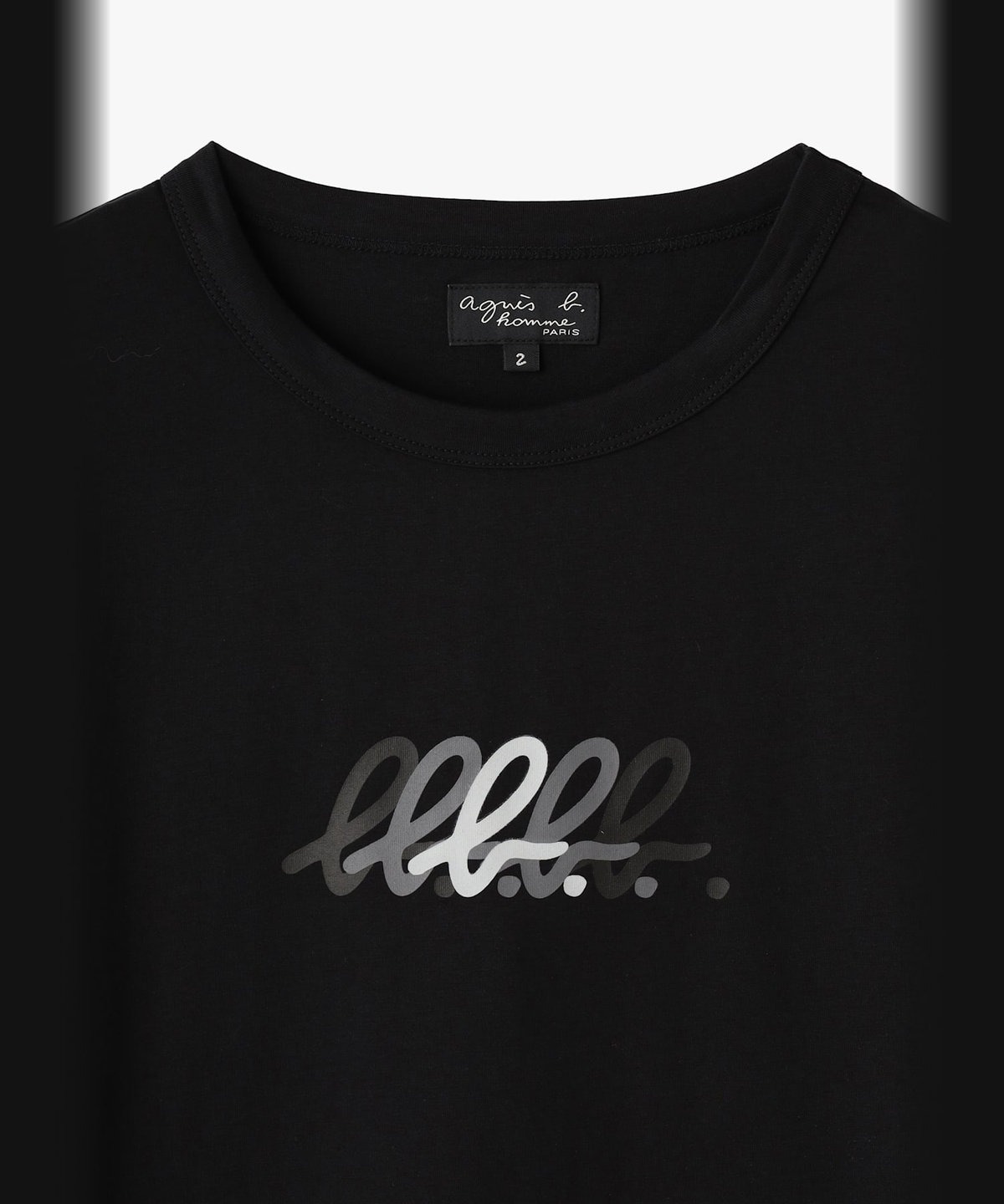 HOMME メンズ メンズ "b." ロゴ オーガニックコットン 半袖 Tシャツ ブラック
