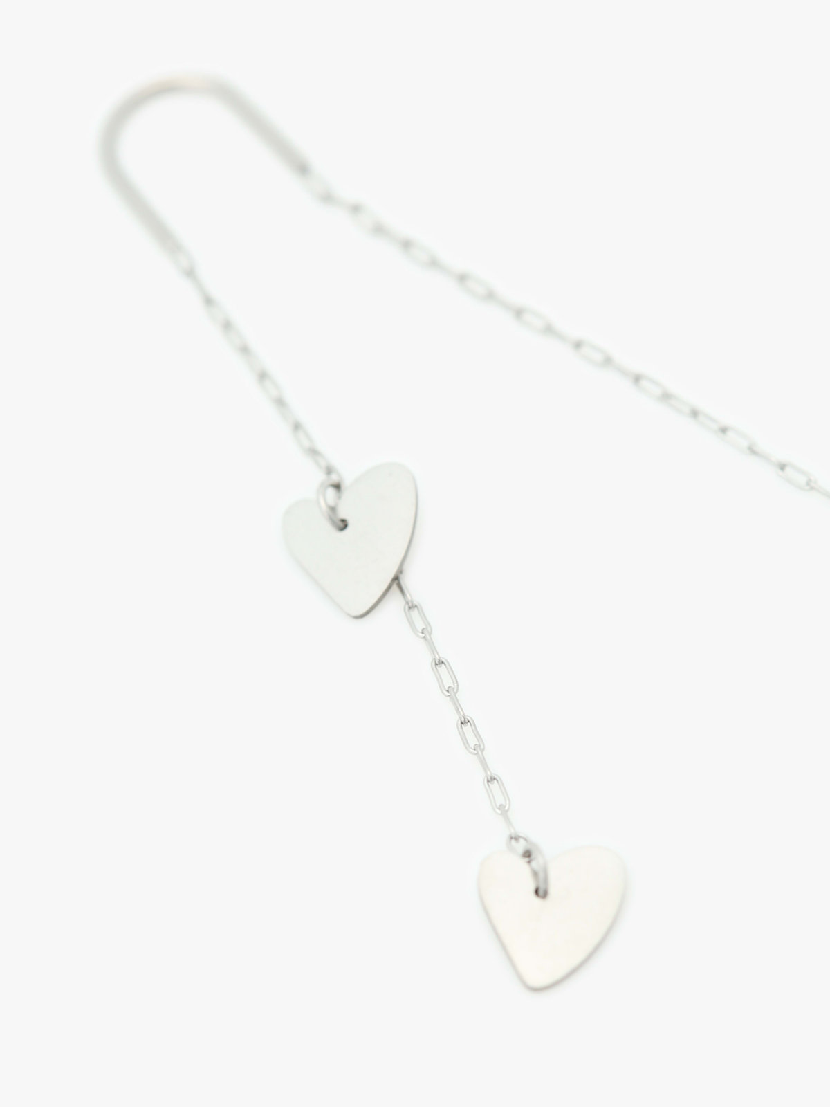 To b. by agnès b. 【Outlet】ダングリングハートピアスイヤリング シルバー