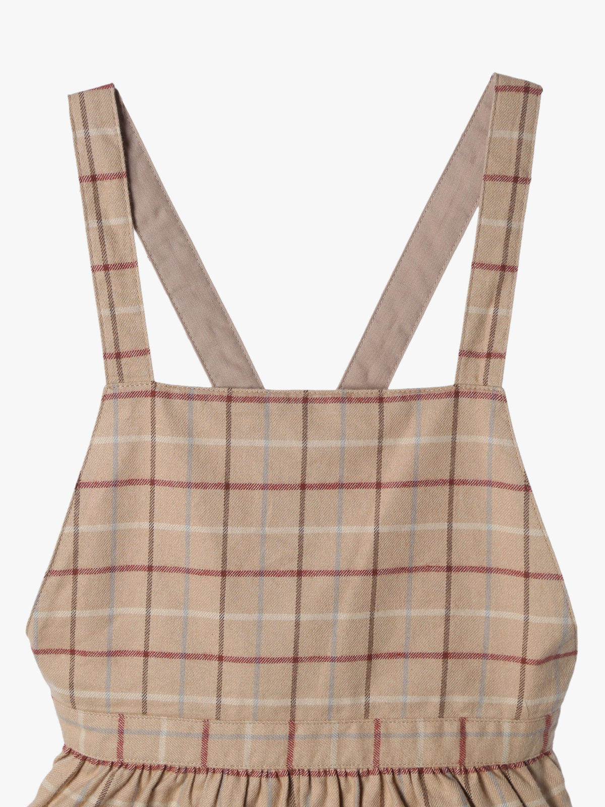 ENFANT ガールズ 【Outlet】キッズ チェック コットン フレア ワンピース ベージュ