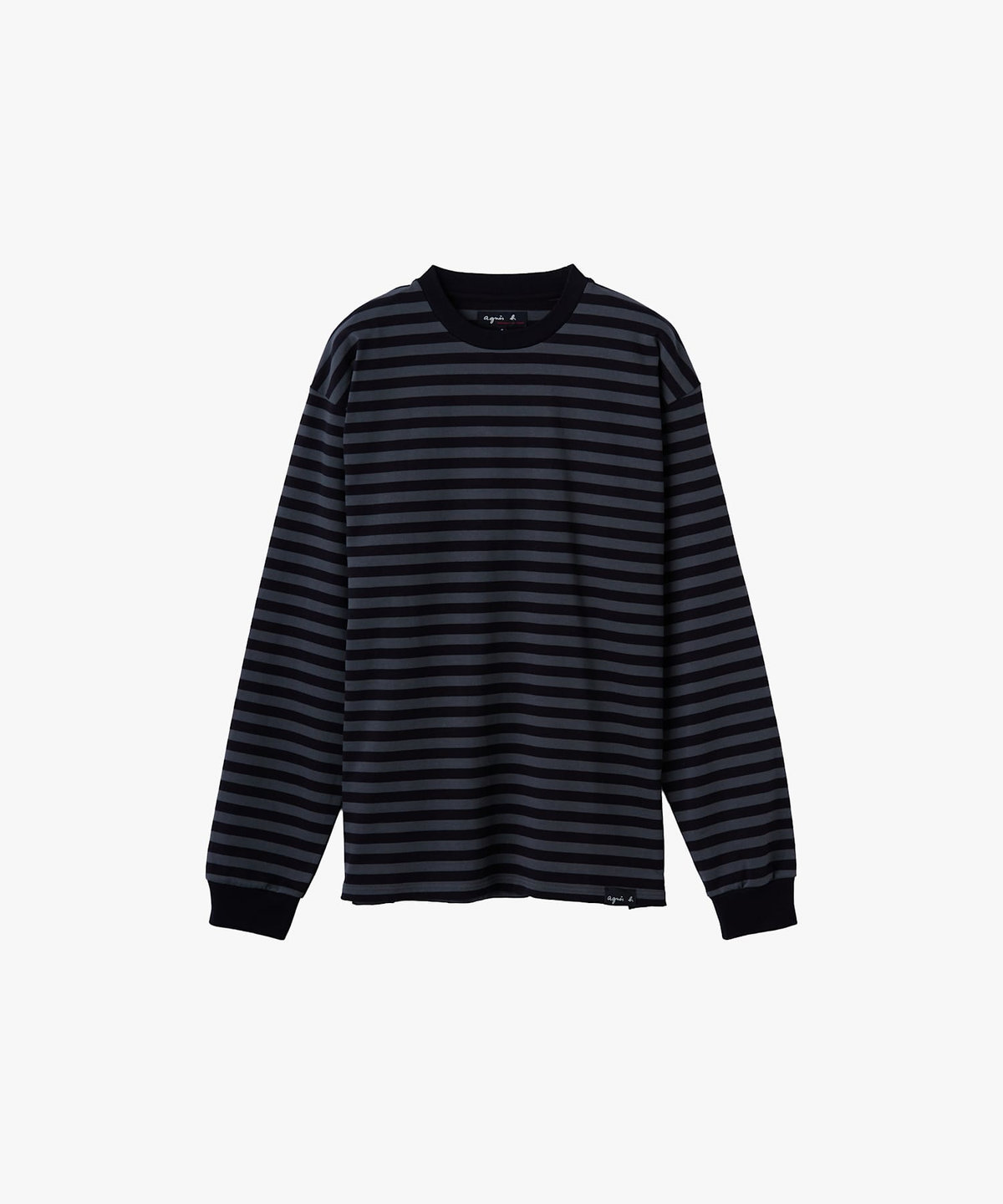 HOMME メンズ メンズ 細ボーダー コットン 長袖 Tシャツ グレー系その他