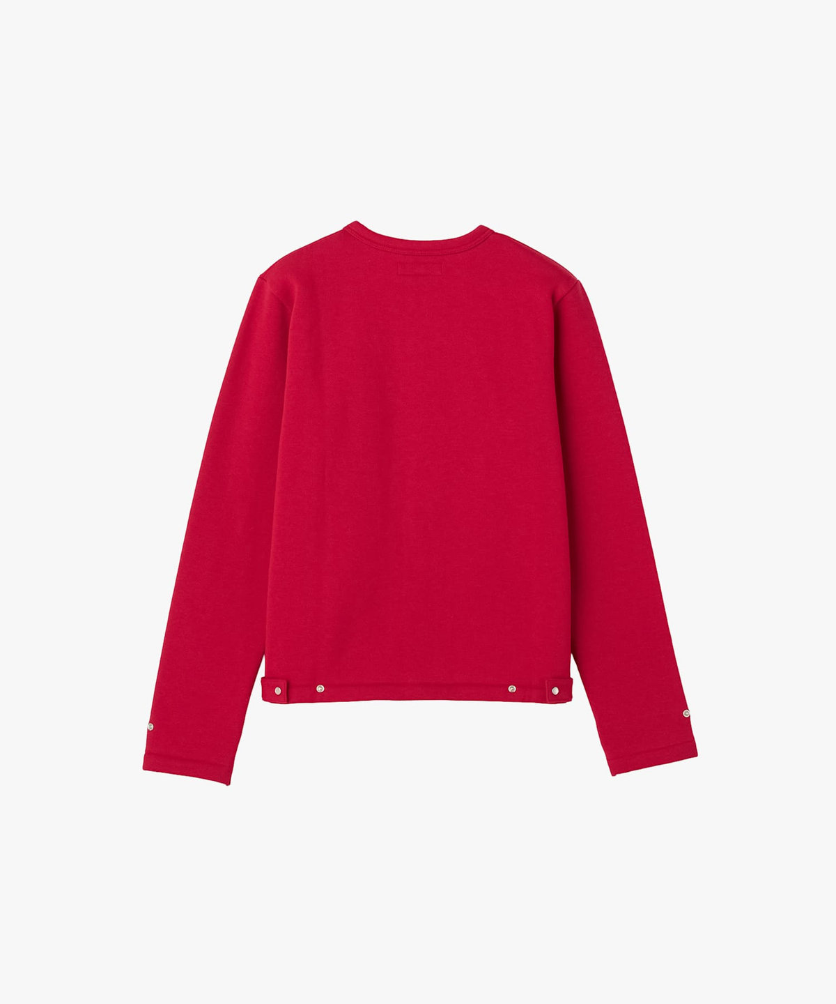 FEMME ウィメンズ オーガニックコットン メルトン 長袖 カーディガンプレッション "Rosana" レッド